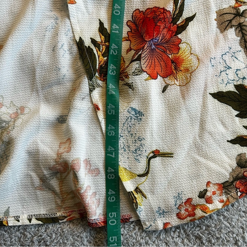 Simplee Apparel Floral High Low Dress - Cream and Red - Picture 5 of 7